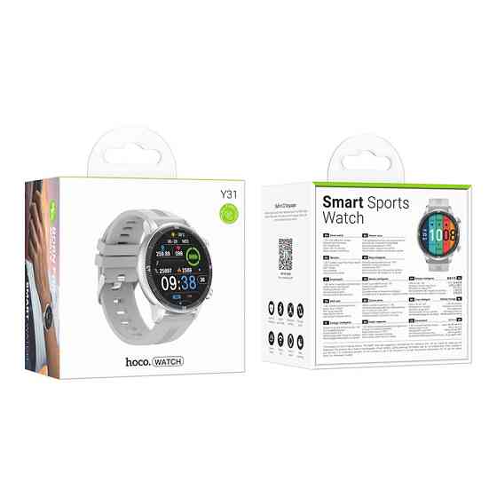 Смарт-часы HOCO Y31 37mm, 250 mAh, Smart sports watch(call version) Silver Одесса