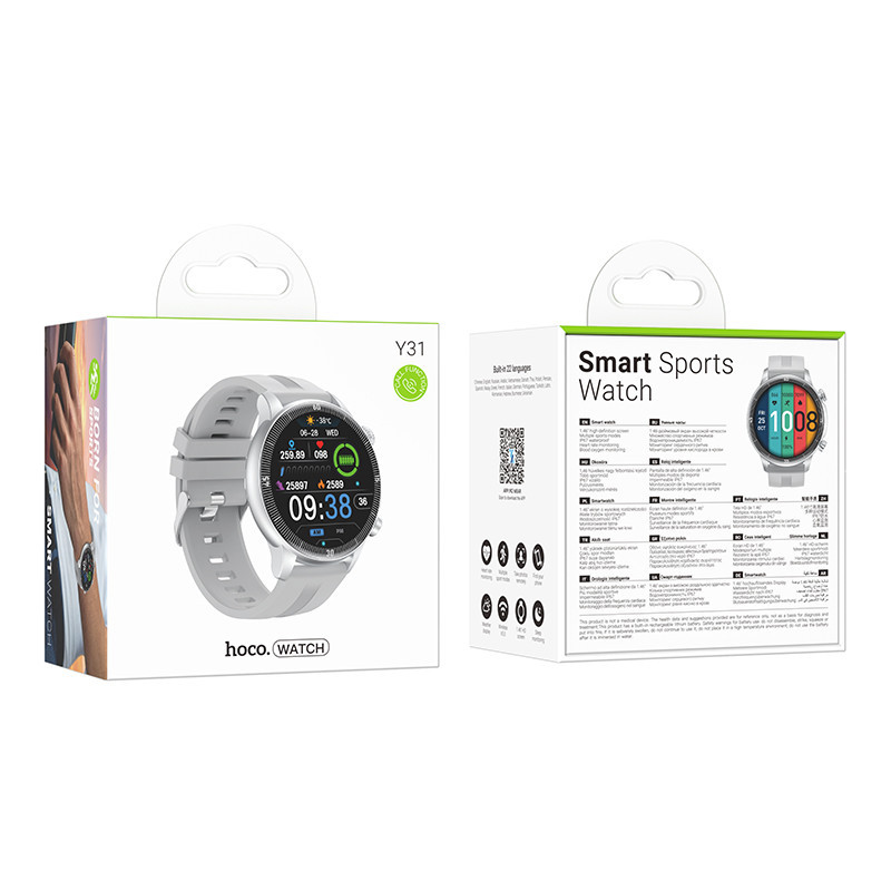 Смарт-часы HOCO Y31 37mm, 250 mAh, Smart sports watch(call version) Silver Одесса - изображение 2