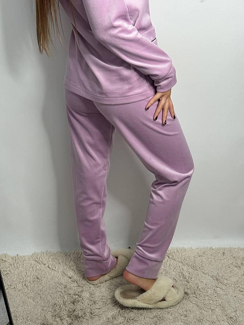 Костюм из плюшевого велюра на пуговицах с двумя карманами XS Пудра Харьков - изображение 6