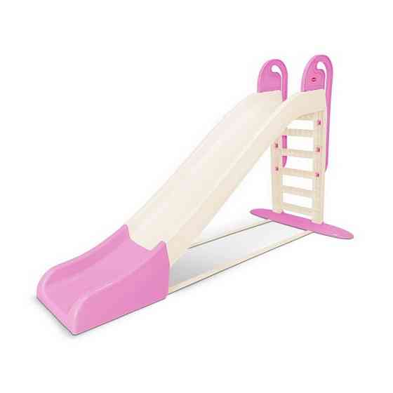 Велика дитяча гірка для катання 014550/22 кремово-рожева, 243 см Вінниця