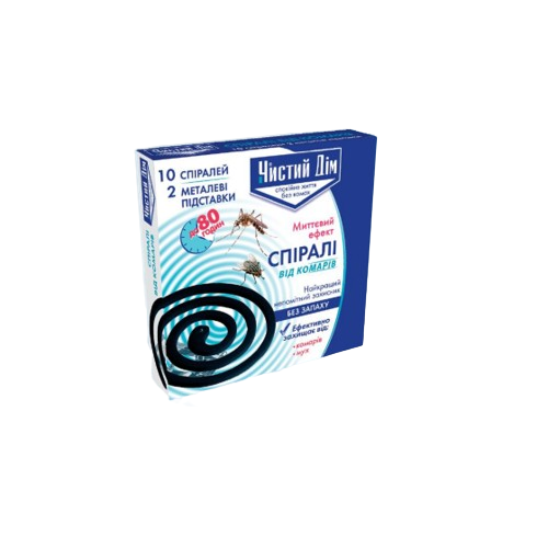 Спіралі від комарів + 2 метал. підставки 10шт Чистий Дім Житомир - фото 1