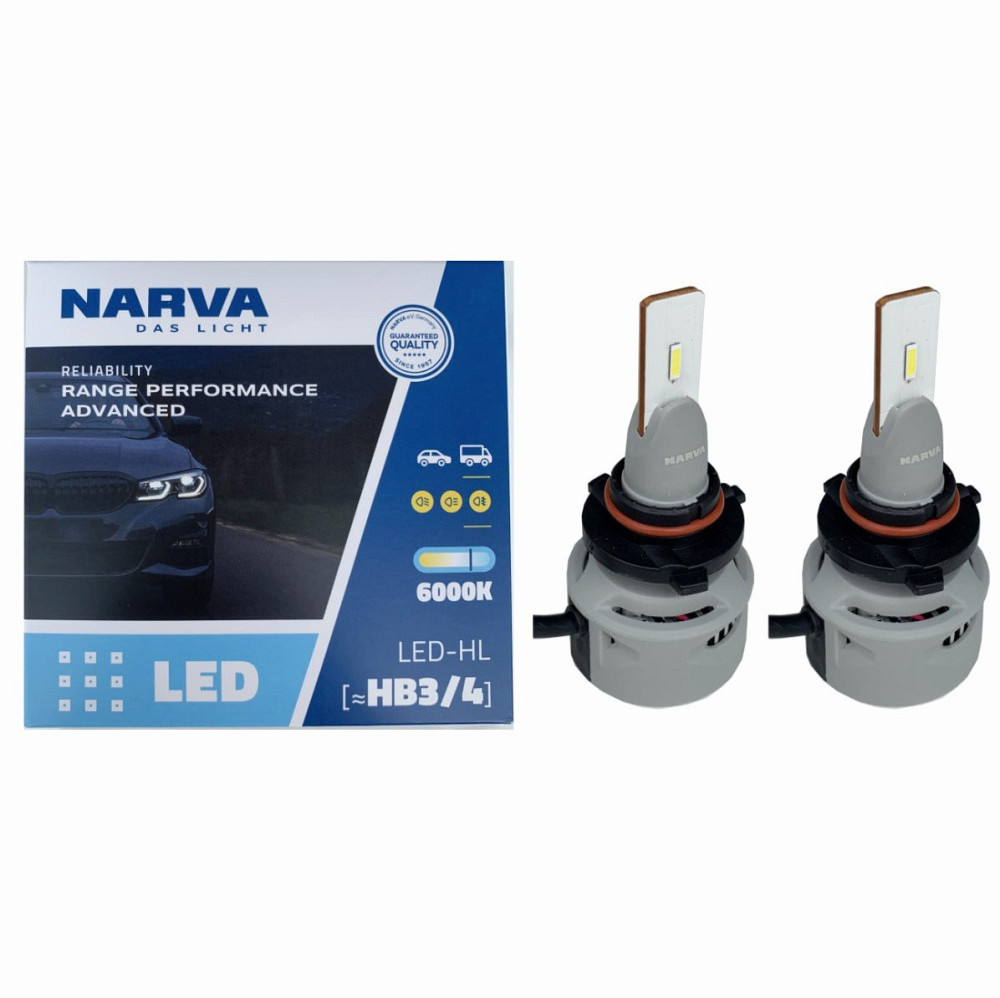 Комплект світлодіодних ламп NARVA HB3/HB4 Range Power Advanced +100% 6000K 12/24V (181858100) Харків - фото 1