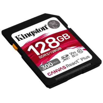 Карта памяти Kingston 128GB SDXC class 10 UHS-II U3 Canvas React Plus (SDR2/128GB) Винница