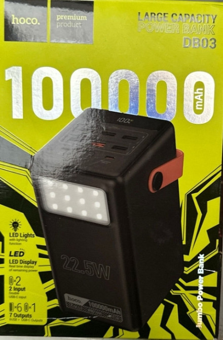 Hoco DB49 PowerBank 100000mAh 22.5w. Харьков - изображение 1