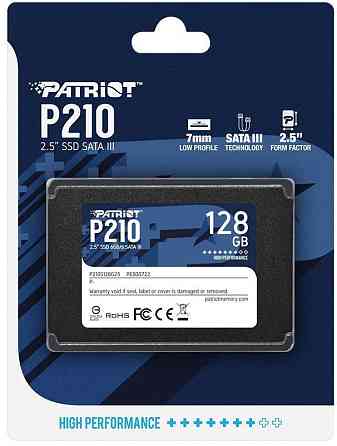 Накопичувач SSD 128 GB Patriot P210 2.5" SATAIII TLC (P210S128G25) 2.5" Харків