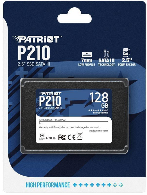 Накопичувач SSD 128 GB Patriot P210 2.5" SATAIII TLC (P210S128G25) 2.5" Харків - фото 2