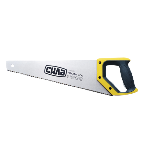Ножівка по дереву 400мм сталь з пластиковою двокомпонентною ручкою СИЛА Житомир - фото 1