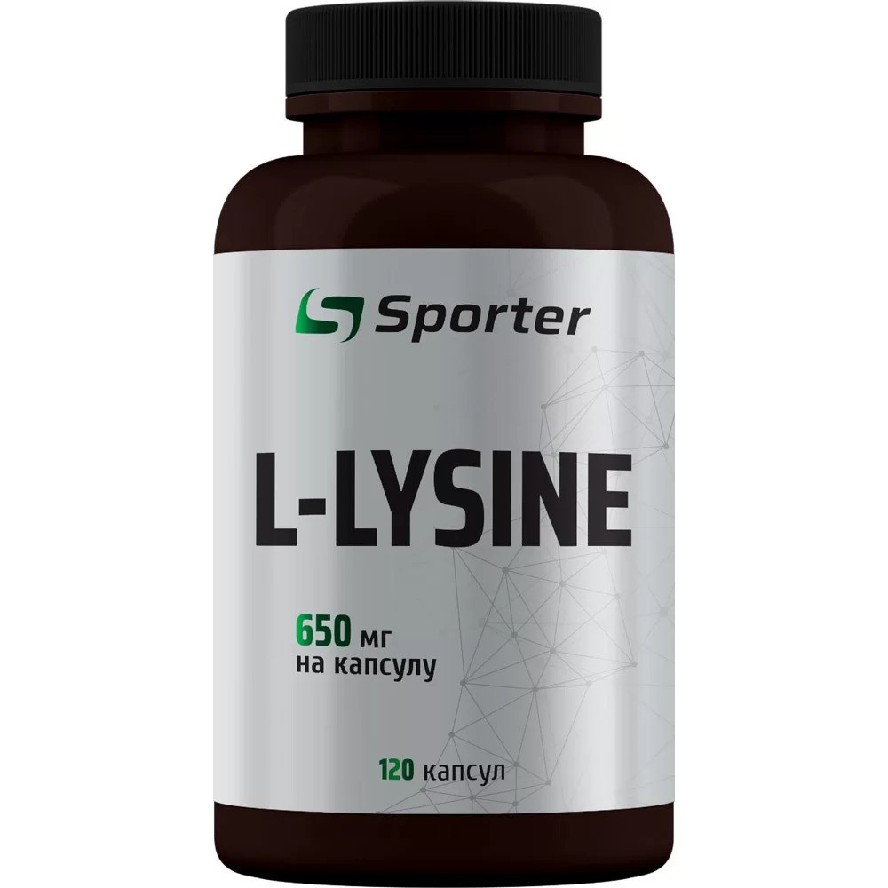 Лизин Sporter L-Lysine 650 мг 120 капсул Луцк - изображение 1