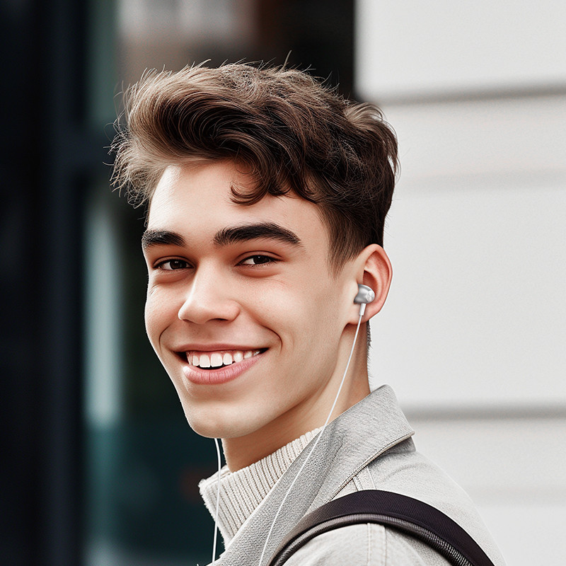 Навушники BOROFONE BM95 Excepcional universal earphones with microphone Black Одеса - фото 6