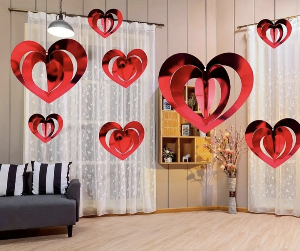 Підвісні сердечка для декору 16 шт Сміла - фото 5