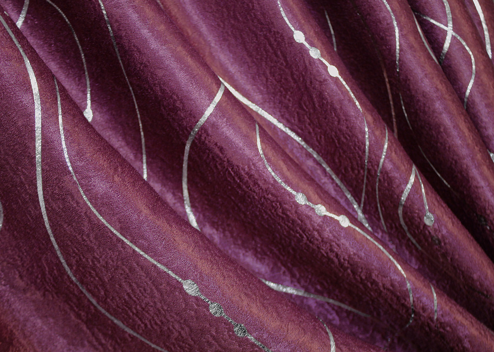 Комплект готовых штор VR-Textil Софт Лиана № 459ш Малиновый 100х270 см 2 шт (31-810) Киев - изображение 6