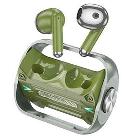 Навушники бездротові ігрові Bluetooth Hoco Trendy EW55 у кейсі, зелені Винница