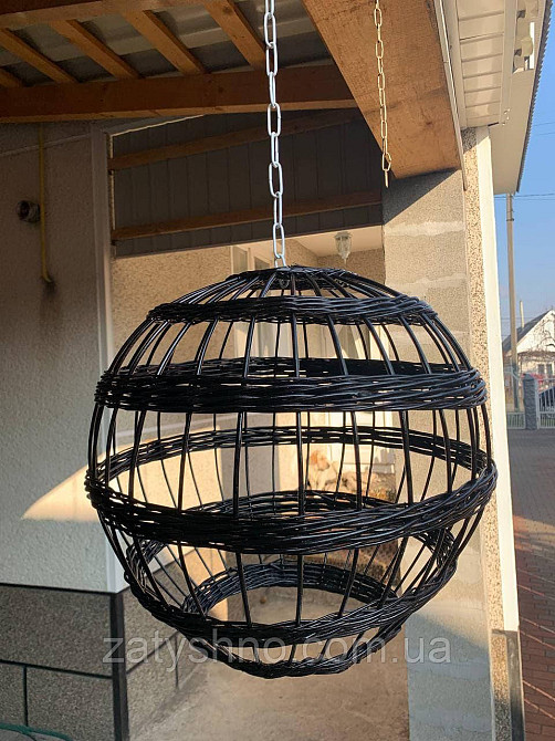 Чорна плетена люстра бра Київ - фото 1