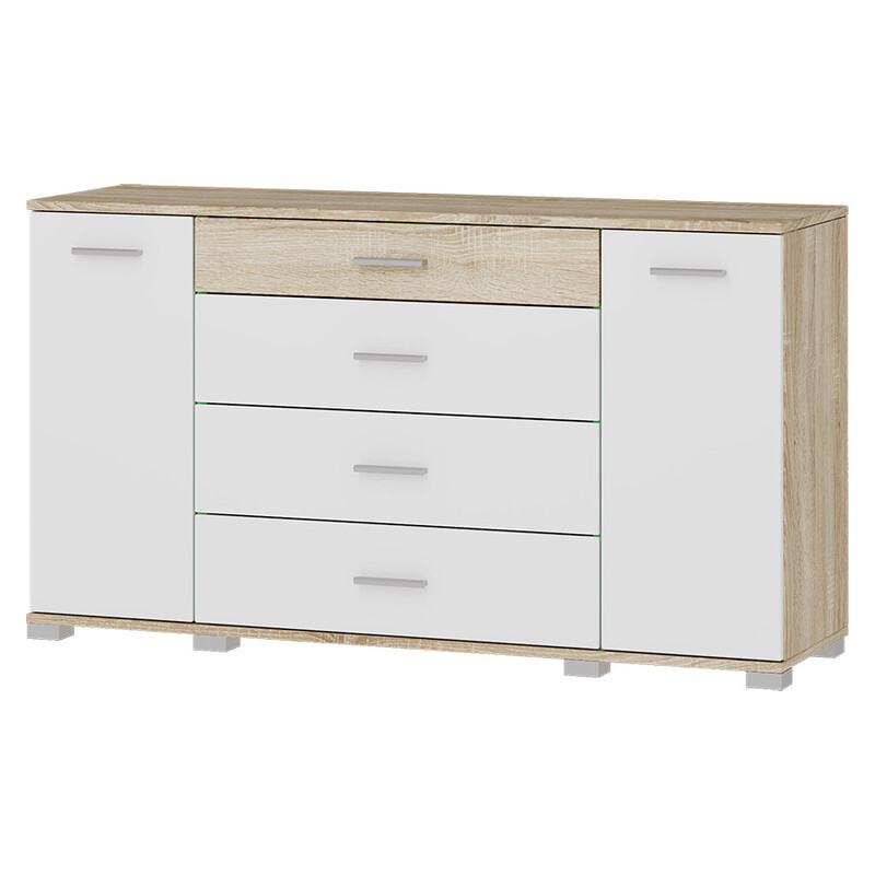 Комод для гостиной Эверест Бриз К-6 (телескопы) 130х38х72.5 Дуб сонома/Белый (DTM-073867) Львов - изображение 5