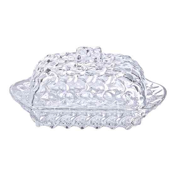 Маслянка для вершкового масла 17х10.5х8 см з кришкою зі скла HP-YH-46 Коломия