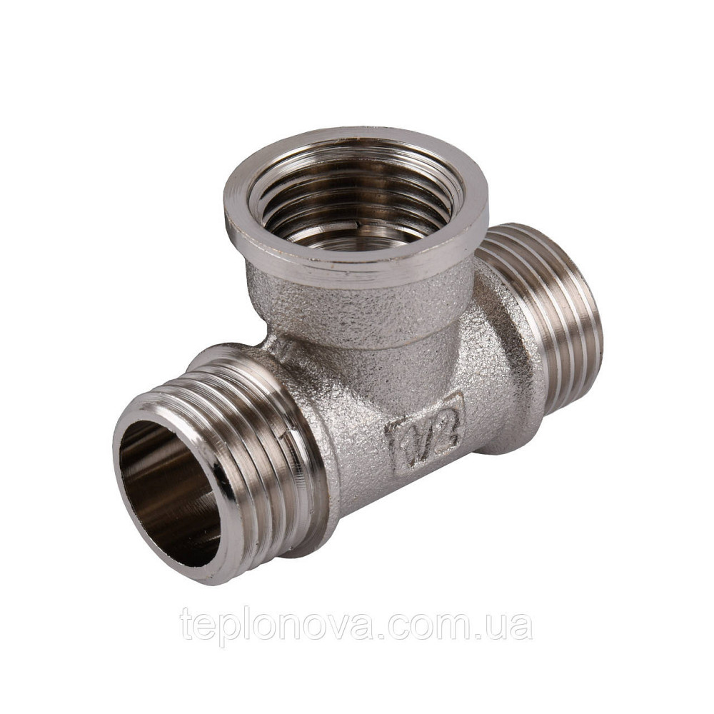 Тройник 1/2″ЗВЗ никелированный NT337S OPTIMUM Черновцы - изображение 1