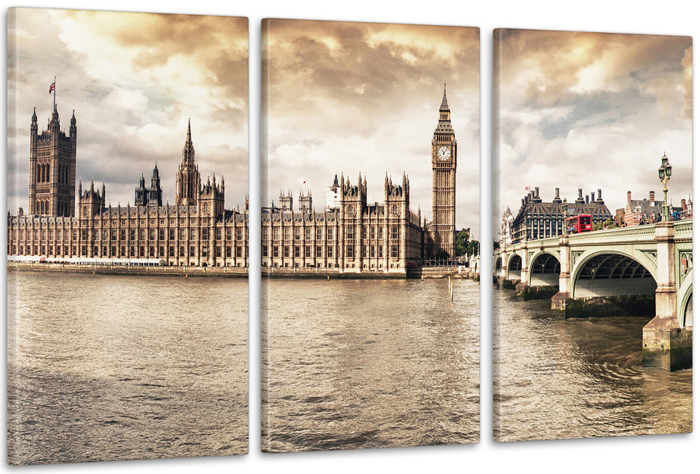 Модульная картина Лондон Аrt-197_3А 70x130 см Киев - изображение 1