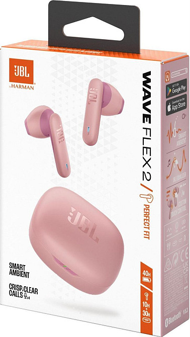 Bluetooth-гарнітура JBL Wave Flex 2 Pink (JBLWFLEX2PIK) Рожевий Харьков - изображение 6
