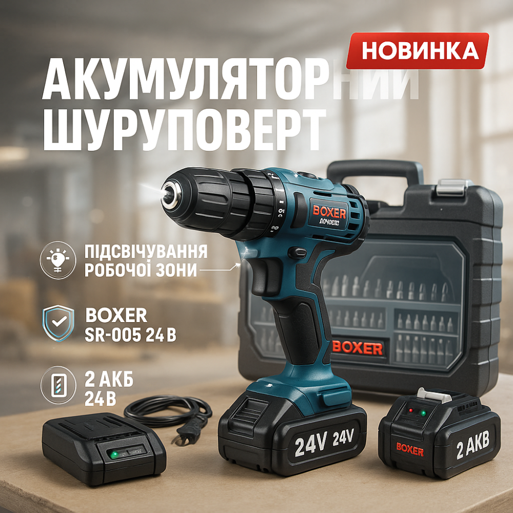 Набір шуруповерт, Надійний шуруповерт для побутового використання Дриль акумуляторний VN-32 Львів - фото 11