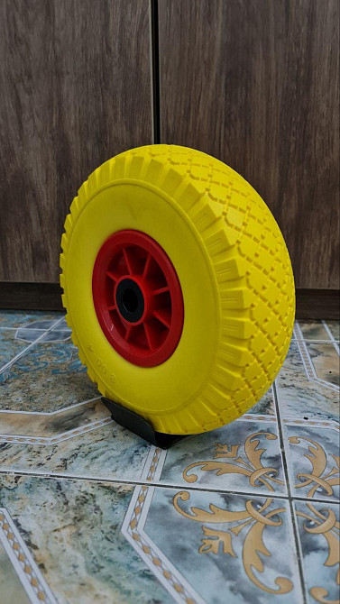 Колесо для тачки 3.00х4 Желтый Колесо с роликовым подшипником Колеса пенополиуретановые для тачек Белая Церковь - изображение 3