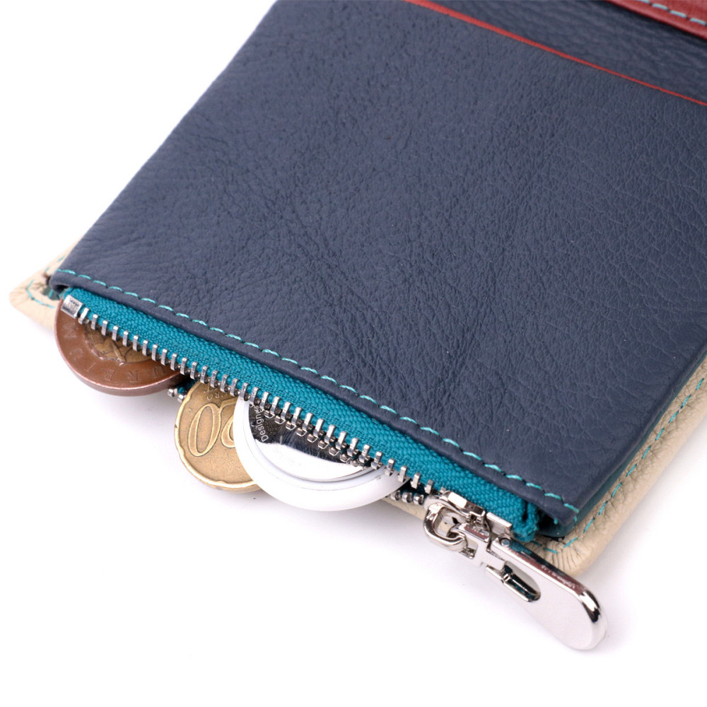 Оригінальне портмоне для жінок із натуральної шкіри Білий (ST Leather) Київ - фото 2