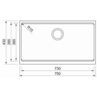 Мийка кухонна Elleci TIME 130 under top Nero 40 Вінниця