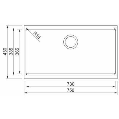 Мийка кухонна Elleci TIME 130 under top Nero 40 Вінниця - фото 3