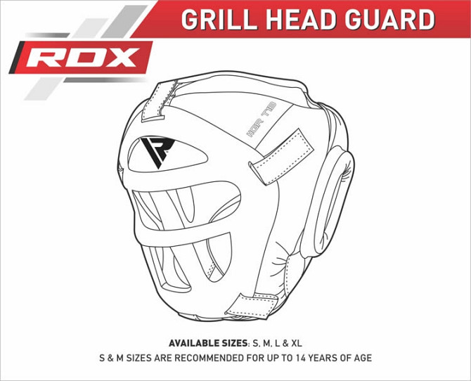 Боксерський шолом тренувальний RDX Guard Red M Каменское - изображение 7