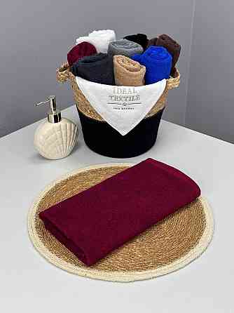 Рушник однотонний Ideal Textile 70х140 см 400 г/м2 бордовий (56860931) Чернівці