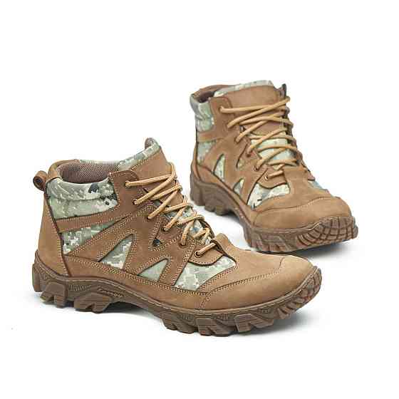 Тактичні шкіряні кросівки Кордура, міцні. Койот, ЗСУ. 42 (28) Харків