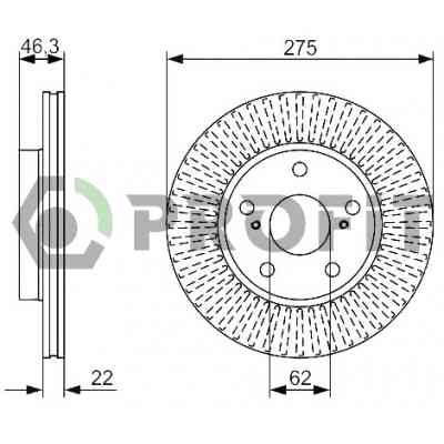 Гальмівний диск Profit 5010-1789 Вінниця