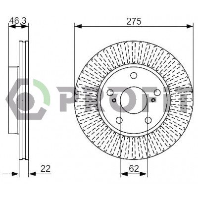 Гальмівний диск Profit 5010-1789 Вінниця - фото 1
