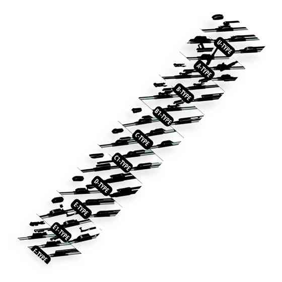 Щітка oximo multi безкаркасна 500мм + 7 адаптерів двірника Мукачево