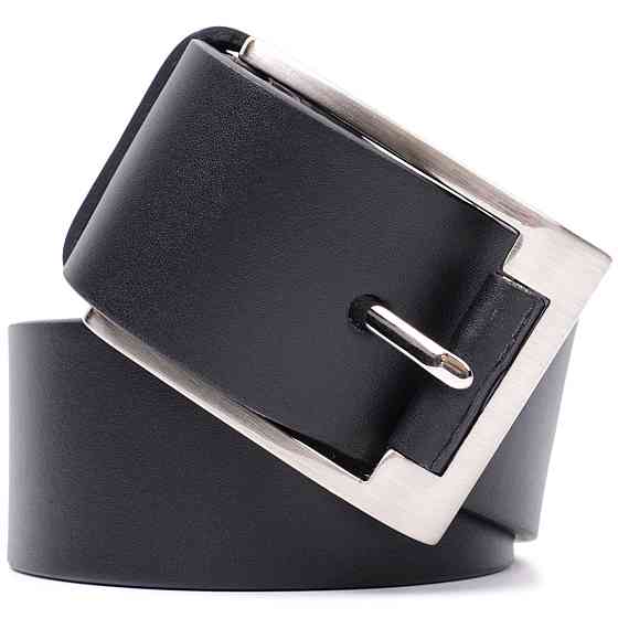 Интересный ремень под джинсы из натуральной кожи GRANDE PELLE 11687 Черный Киев