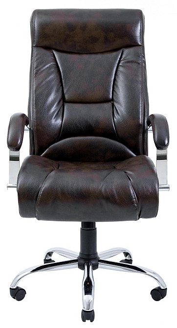 Офисное Кресло Руководителя Richman Magistr Titan Dark Brown Хром М1 Tilt Коричневый Днепр - изображение 2