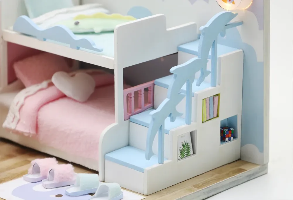 3D-мобокс DIY Wooden Miniature 'Sweet Dream Bedroom' + Пилозахисний купол S2003 Київ - фото 4