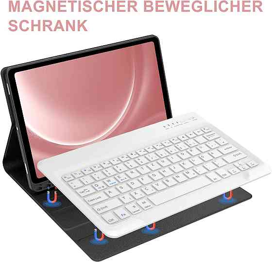 Противоударный чехол-книга с клавиатурой Samsung Galaxy Tab S7 FE+/S7+/S8+ 12.4