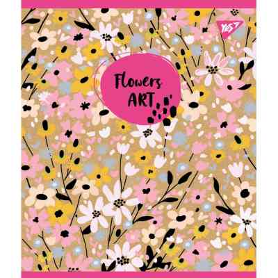 Тетрадь Yes А5 Flowers Art Крафт 18 листов линия 5 дизайнов (765090) Винница