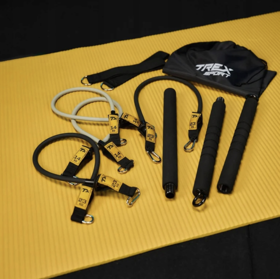 Палиця гімнастична з еспандерами Trex Sport TX-023TS 14-74кг Киев