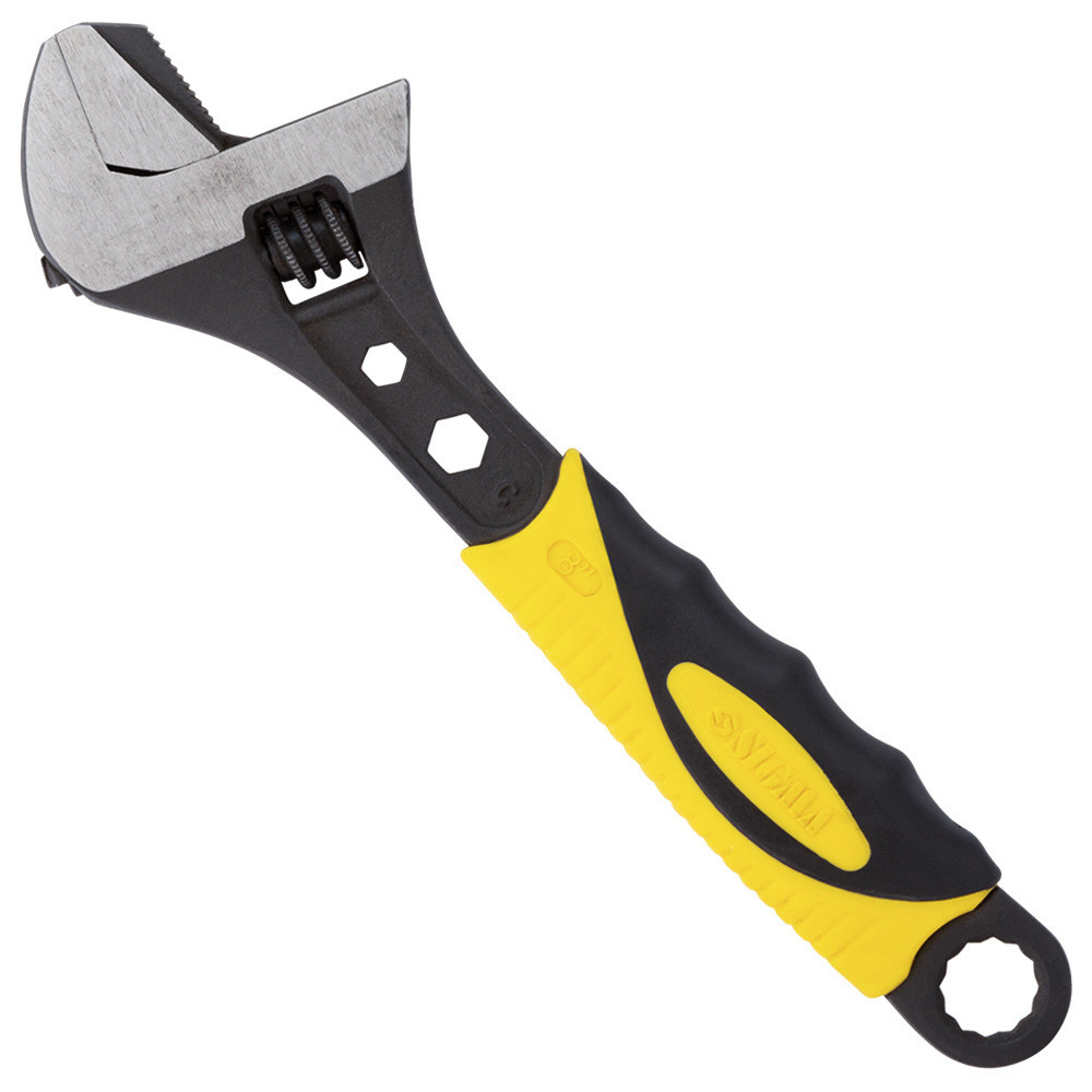 Ключ разводной с переставной губкой 200мм, 0-30мм CrV (TPR) SIGMA (4100921) Ровно - изображение 4