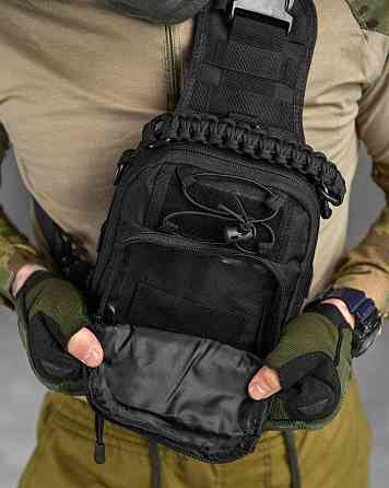 Тактическая сумка нагрудная paracord black МС8539 Киев