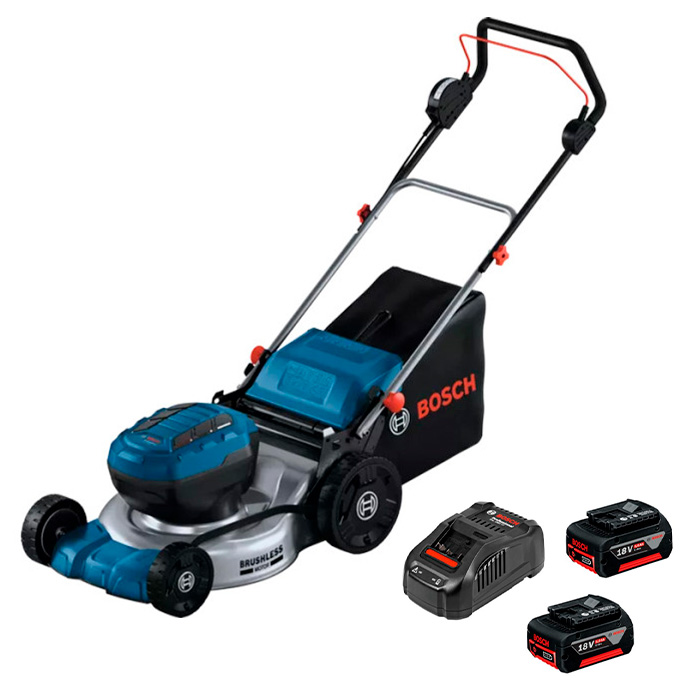 Професійна акумуляторна газонокосарка Bosch GRA 18V2-46 Professional з АКБ 2шт-18V 5Ah GAL 1880 CV Київ - фото 1