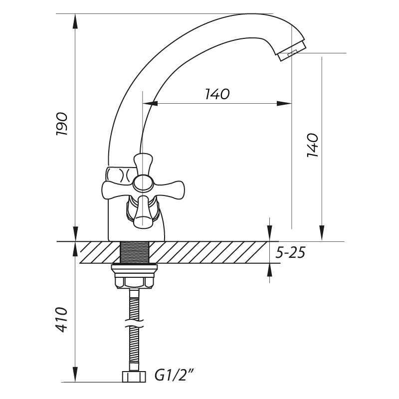 Змішувач для умивальника Zerix TMC 828 з комфортним керуванням ZX0085 Харків - фото 2