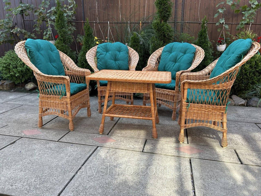 Меблі плетені з лози з накидками Київ - фото 7