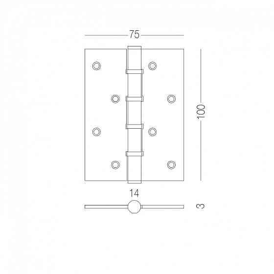ЗАВИСА ДЛЯ ДВЕРЕЙ УНИВЕРСАЛЬНАЯ РАЗБОРНАЯ HE-100 BLACK ЧЕРНА Киев