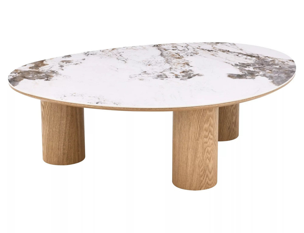 Журнальний столик ADELIS білий PANDORO/дуб 110*80 Днепр - изображение 5