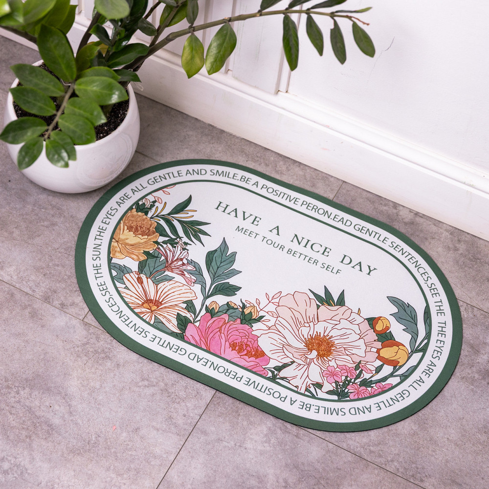 Jiamat Діатомітовий овальний килимок Have A Nice Day 38×58 (см) вологопоглинальнючий HP-42-59 Коломия - фото 4