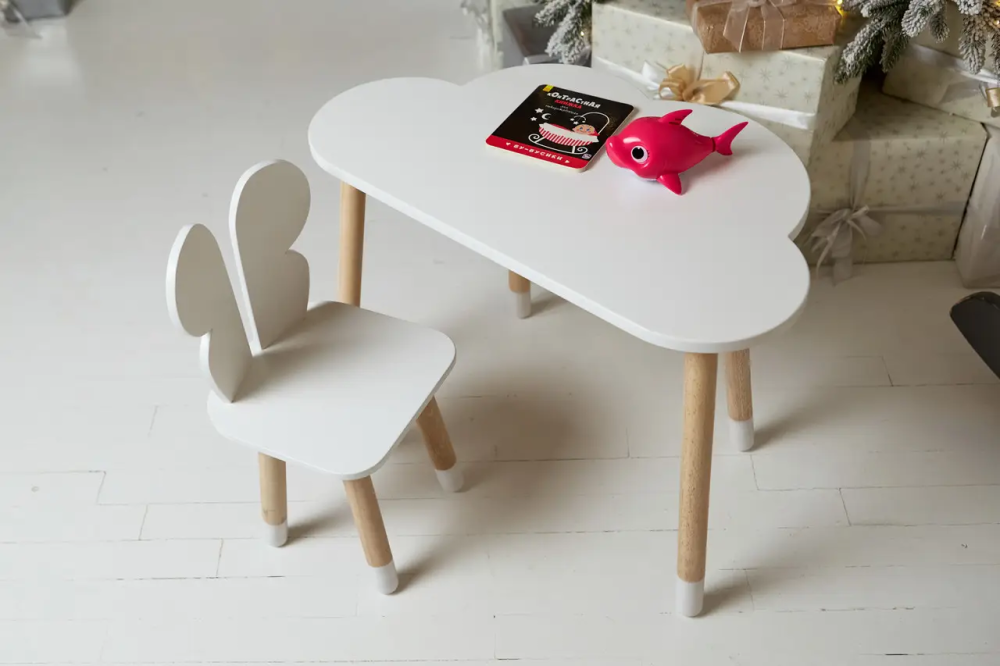 Дитячий столик Хмара та стільчик Метелик білий Вінниця - фото 2