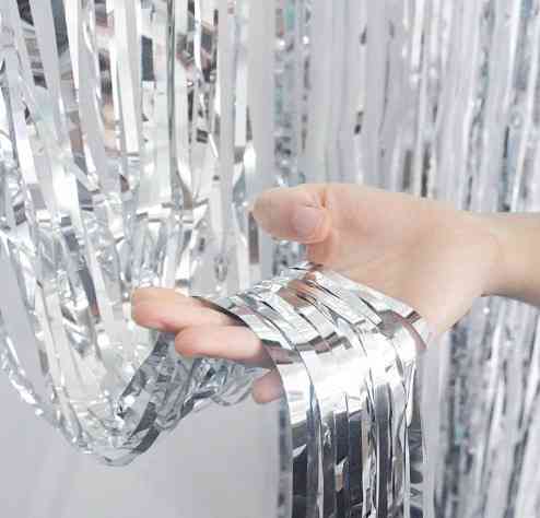 Дощик для фотозони 2 м на 1 м сріблястий Київ