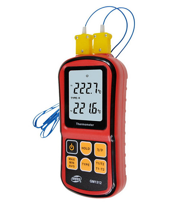 Термометр цифровой двухканальный -250-1767°C BENETECH GM1312 Киев - изображение 1